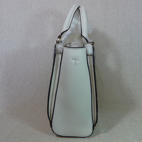 Tory Burch Robinson New Ivory  Embroidered Small Tote Bag/Satchel/Crossbody Bag - Picture 4 of 13